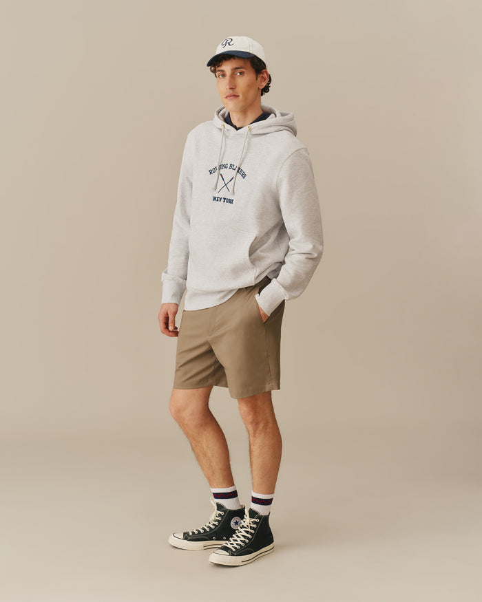 Men's Fleece Rowing Oars Hoodie Heather Gray Heather Gray / XS