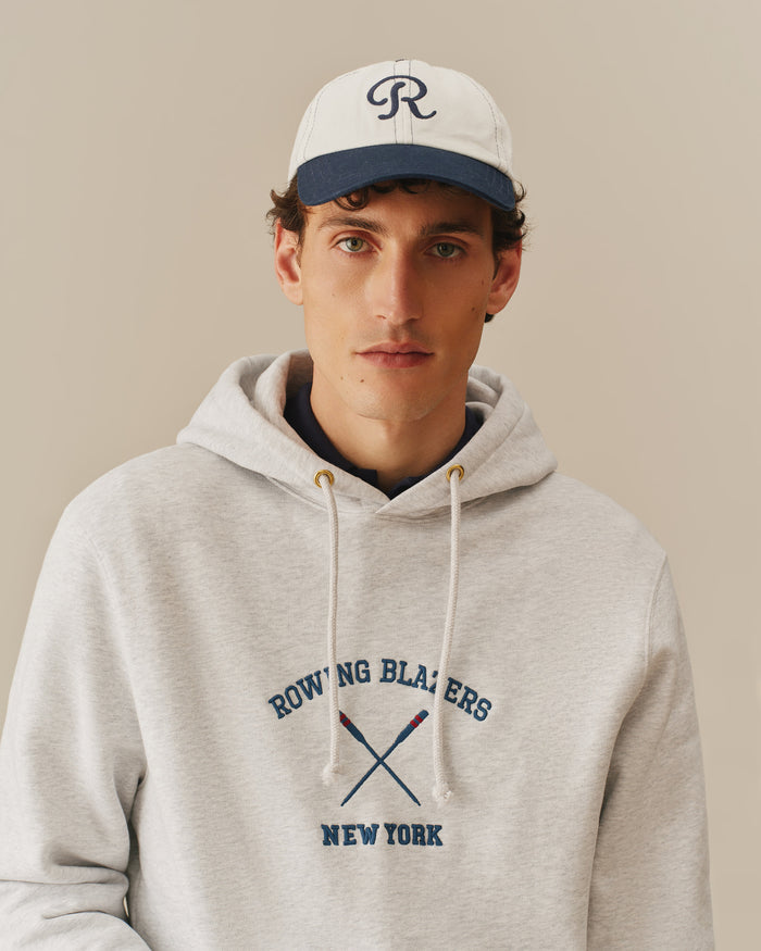 Men's Fleece Rowing Oars Hoodie Heather Gray Heather Gray / XS