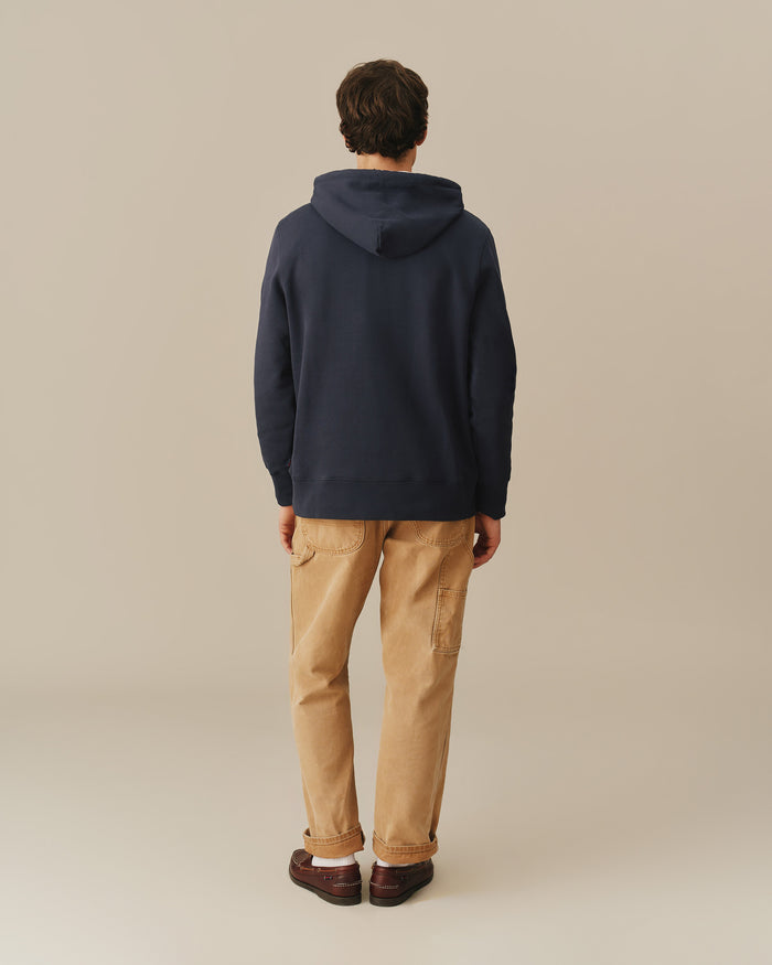 Men's Fleece Rowing Oars Hoodie Navy Navy / XS