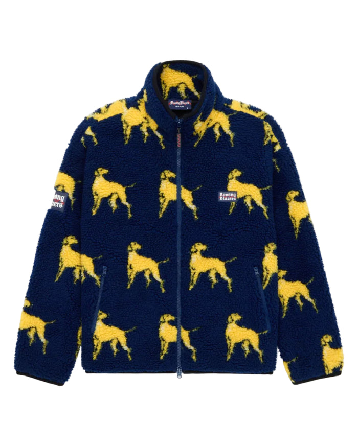 Men's Golden Retriever Sherpa Zip Jacket Navy