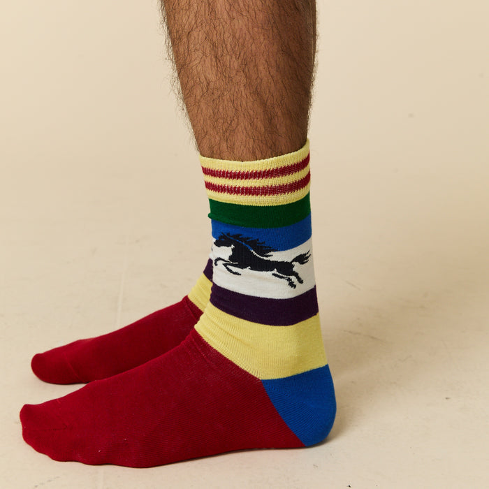 Men's Horse Blocked Socks