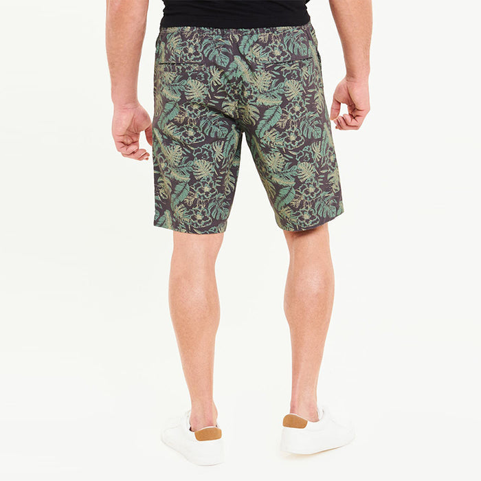 Men's Leaf Print Drawstring Shorts