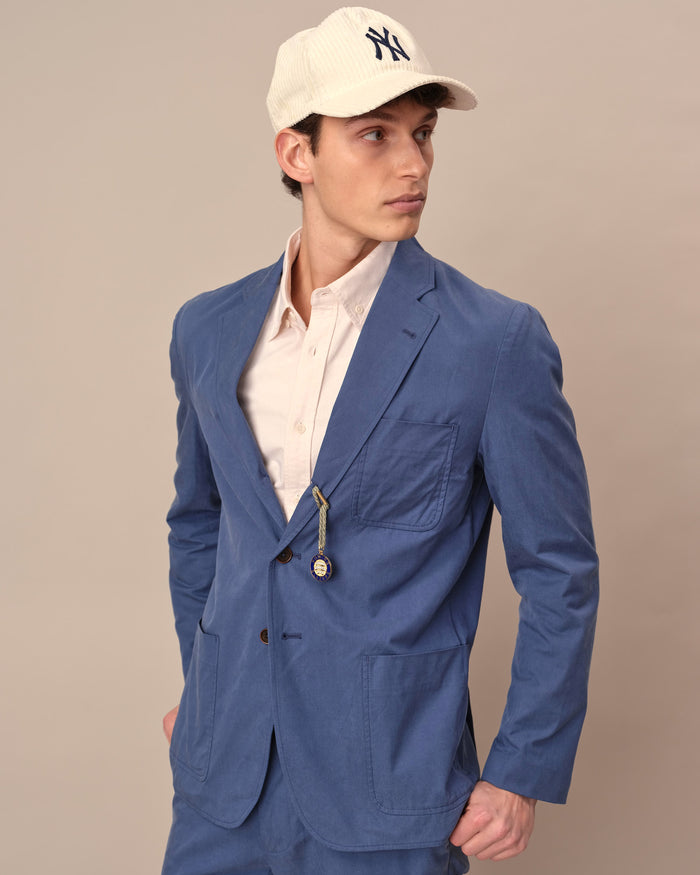 Men's Lightweight Twill Patch Pocket Blazer Light Blue