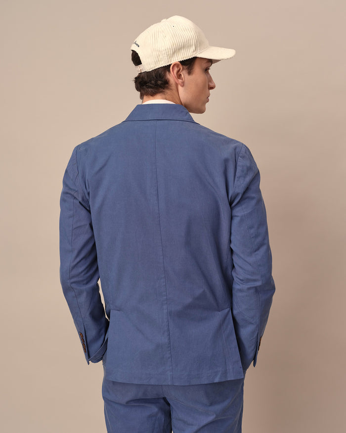 Men's Lightweight Twill Patch Pocket Blazer Light Blue