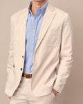 Men's Lightweight Twill Patch Pocket Blazer Natural