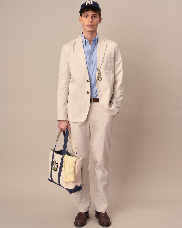 Men's Lightweight Twill Patch Pocket Blazer Natural