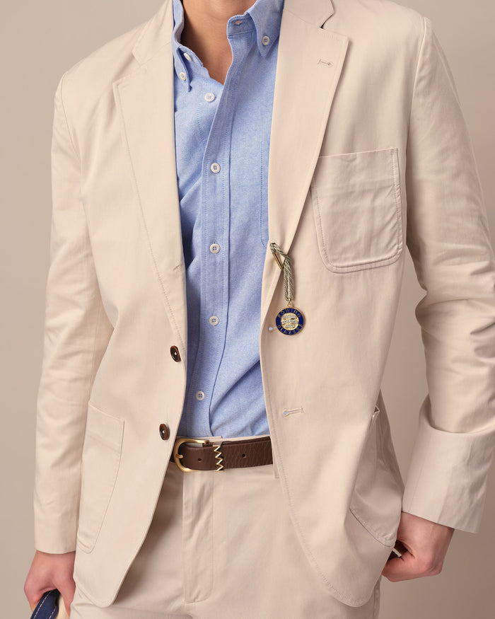 Men's Lightweight Twill Patch Pocket Blazer Natural