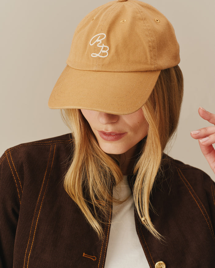 Men's Logo Chainstitch Embroidery Baseball Cap Camel