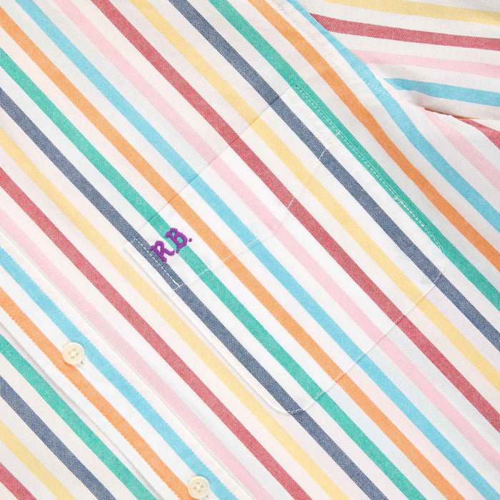 Men's Long Sleeve Classic Fit Stripe Oxford Shirt Candy Stripe