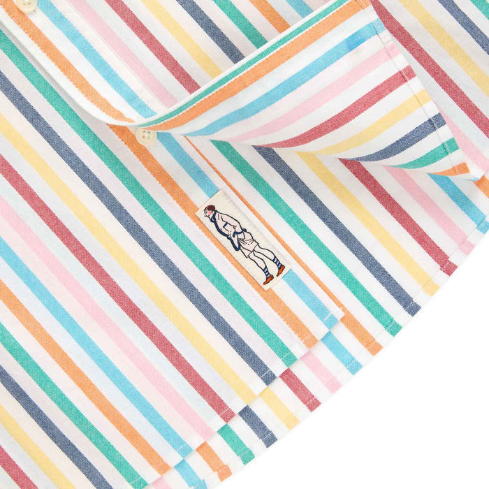 Men's Long Sleeve Classic Fit Stripe Oxford Shirt Candy Stripe
