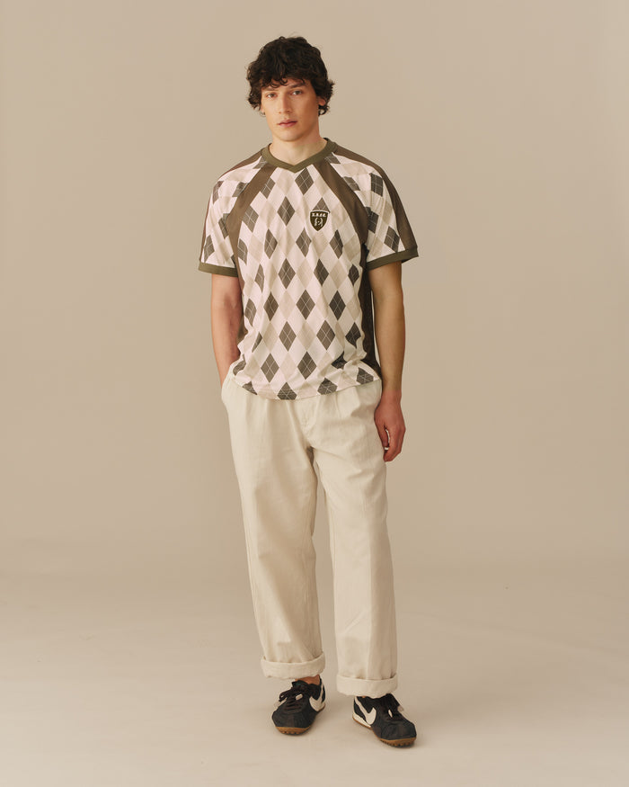 Men's Mesh Argyle Soccer Jersey Olive
