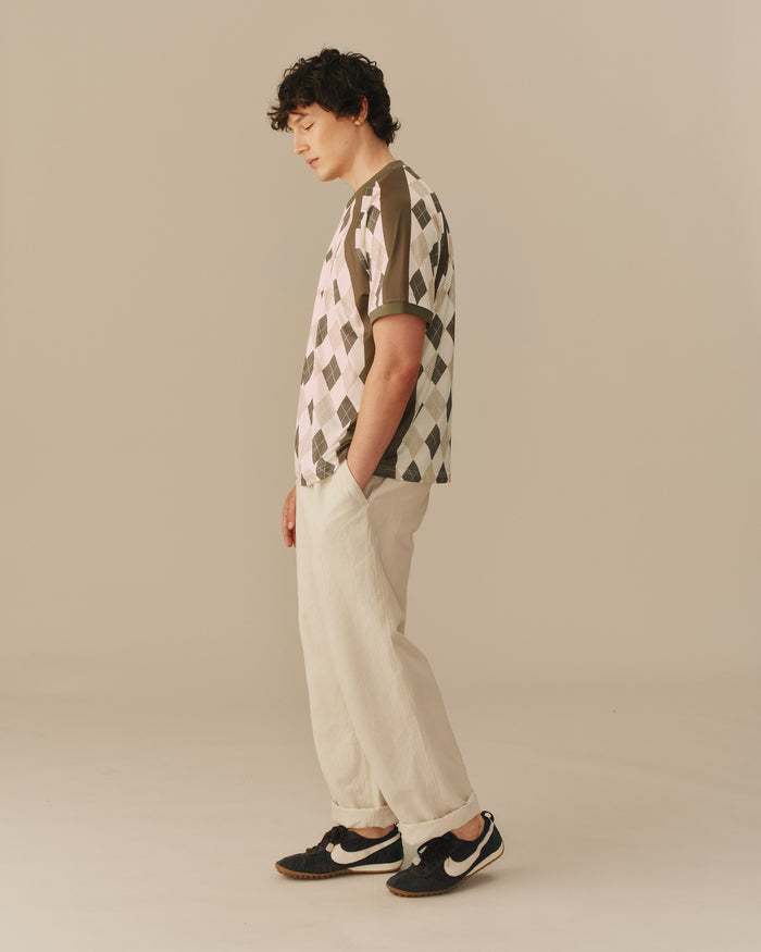 Men's Mesh Argyle Soccer Jersey Olive