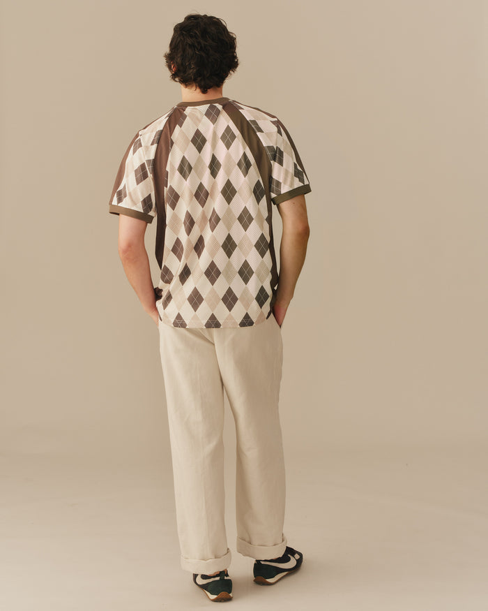 Men's Mesh Argyle Soccer Jersey Olive