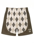 Men's Mesh Argyle Soccer Short Olive
