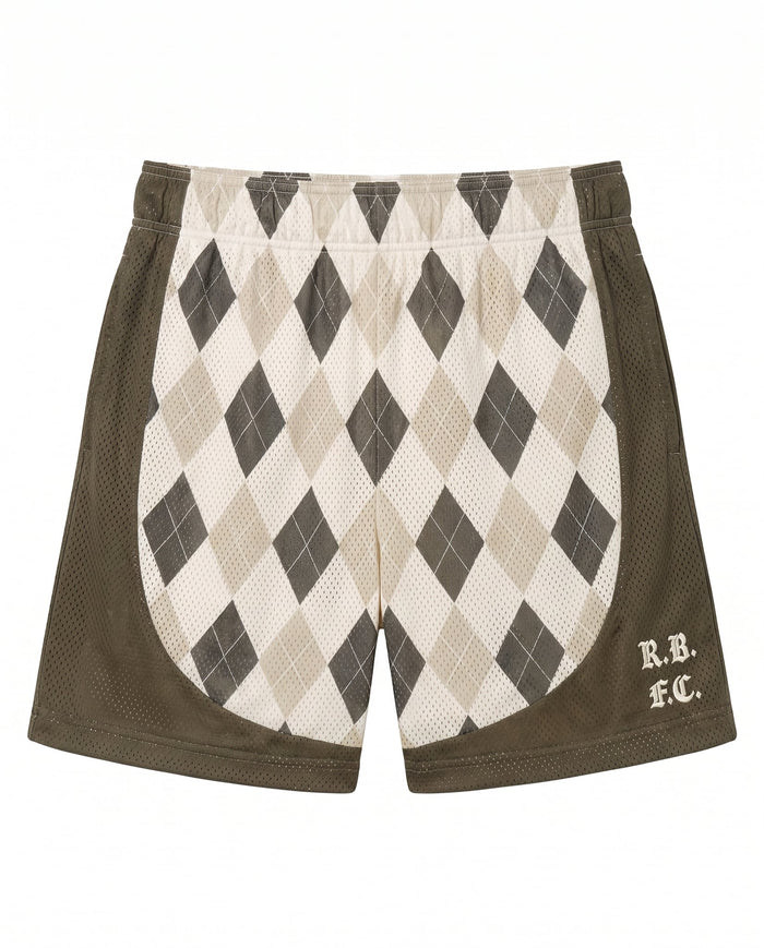 Men's Mesh Argyle Soccer Short Olive