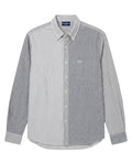 Men's Mixed Stripe Oxford Button Down Black