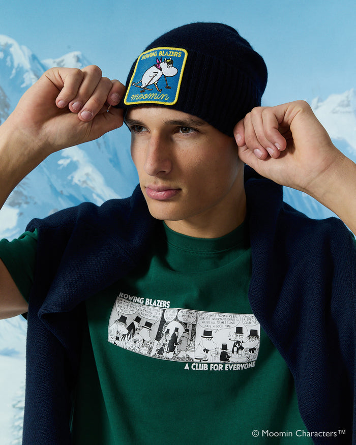 Men's Moomin Cashmere Beanie Navy