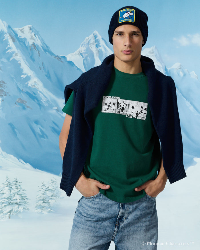 Men’s Moomin Cotton Comic T-Shirt Green