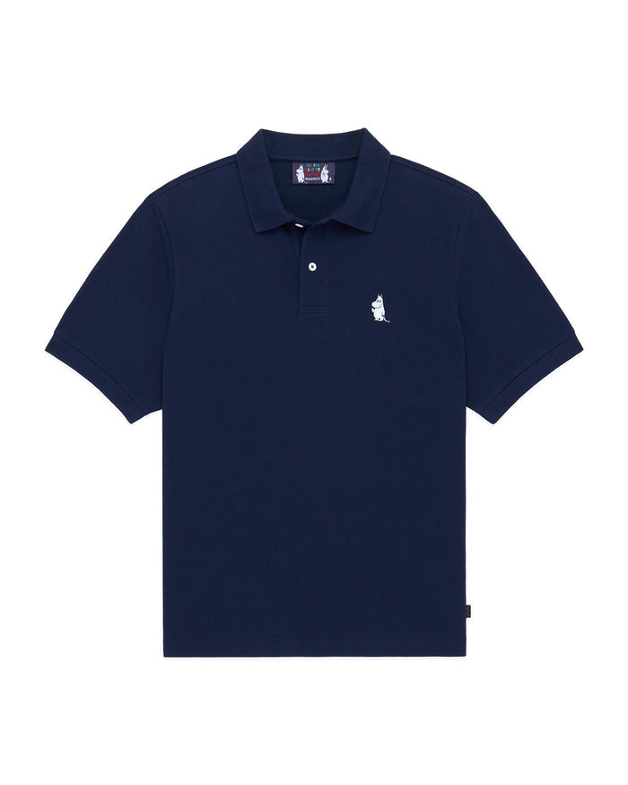 Men’s Moomin Short Sleeve Pique Polo Navy