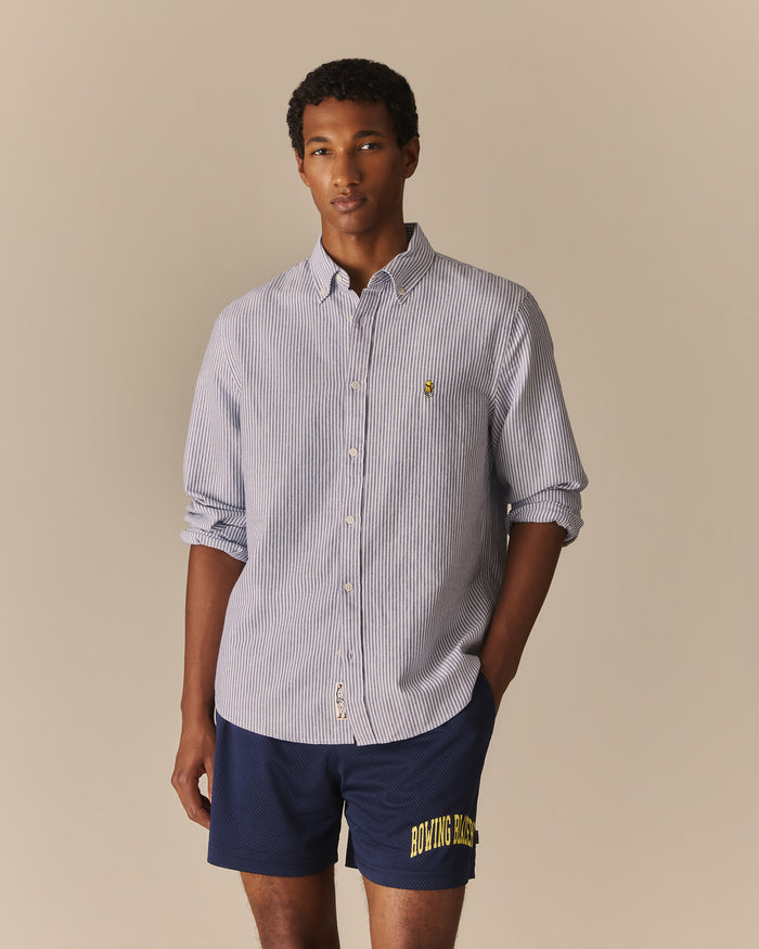 Men’s New Yorker Winnie-the-Pooh Oxford Shirt Navy& White Navy& White / XL