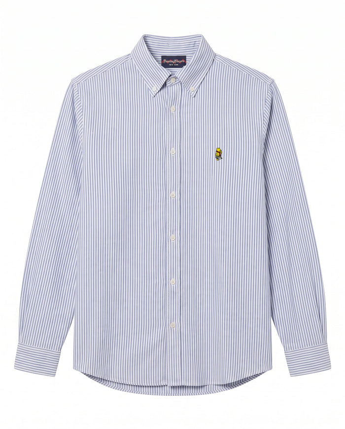 Men’s New Yorker Winnie-the-Pooh Oxford Shirt Navy & White