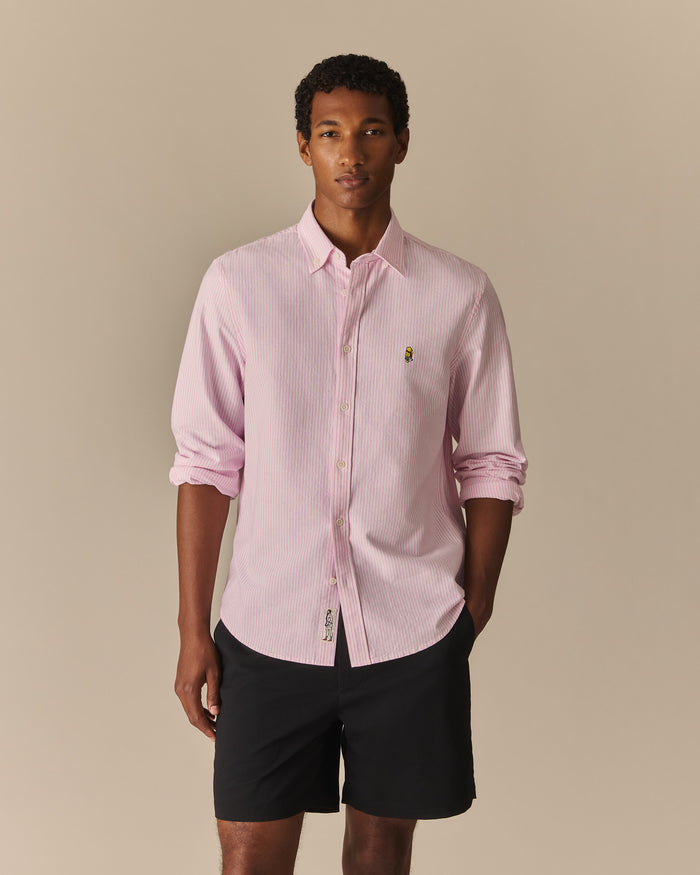 Men’s New Yorker Winnie-the-Pooh Oxford Shirt Pink Pink / XL