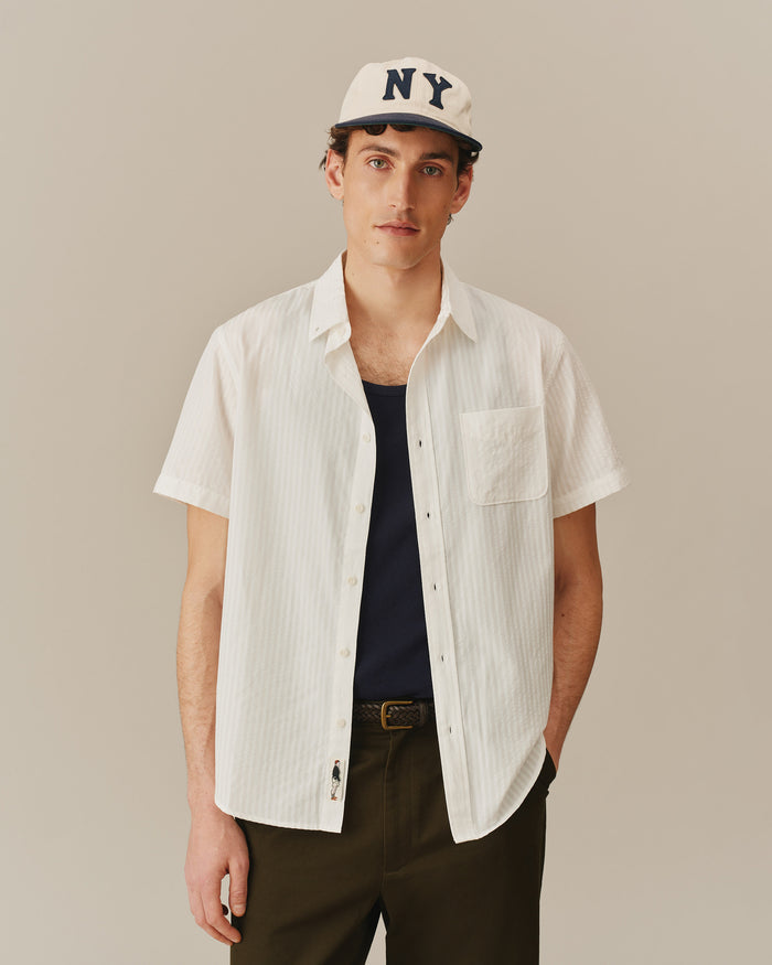 Men's Pastel Ribbon Stripe Shirt White
