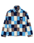 Men's Patchwork Sherpa Jacket Blue Multi