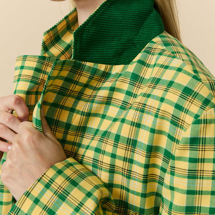 Men's Plain Weave Blazer Yellow Plaid