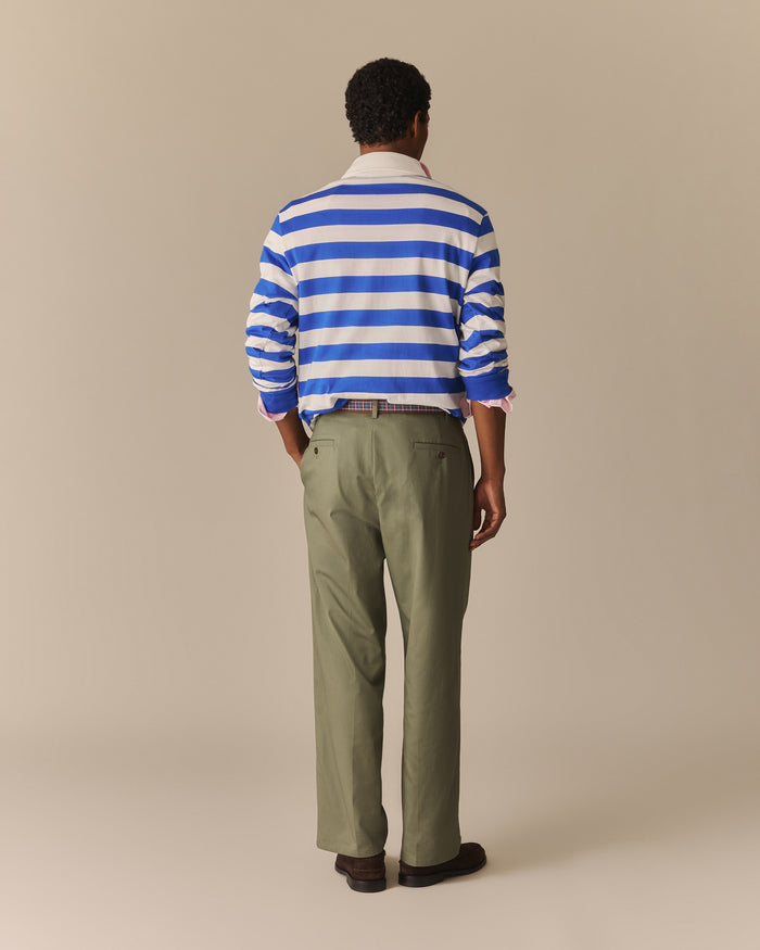 Men's Pleated Cotton Twill Pant Dark Olive Dark Olive / 38
