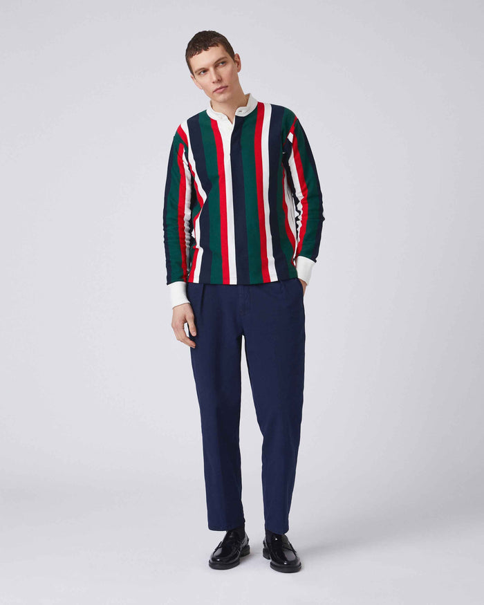 Men's Pleated Relaxed Trouser Navy '32 Inseam