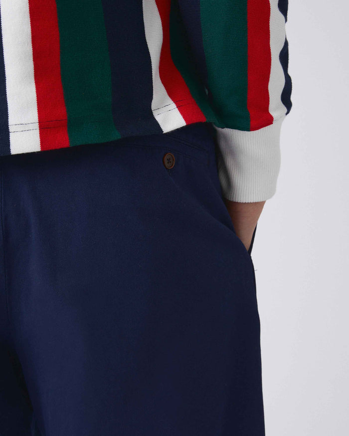 Men's Pleated Relaxed Trouser Navy '32 Inseam