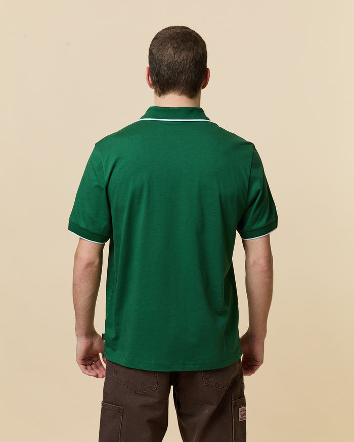 Men's Pooh Double Polo Green