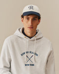 Men's R Embroidery Baseball Cap Navy