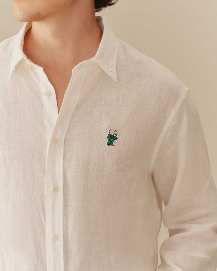 Men’s Relaxed Linen Babar Shirt Cream
