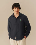 Men’s Relaxed Linen Babar Shirt Navy