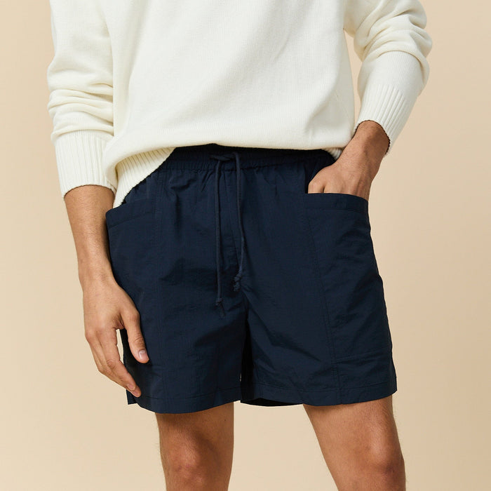 Men's Rip Stop Nylon Draw Shorts Classic Navy