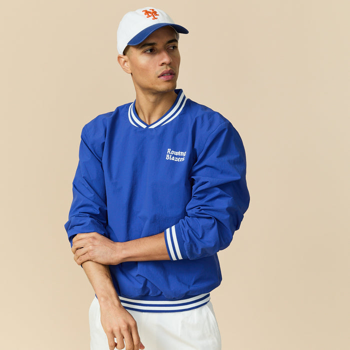 Men's Rip Stop Nylon Pullover Cobalt Blue