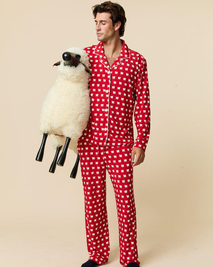 Men's Sheep Pajama Set Diana Red
