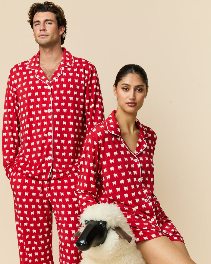 Men's Sheep Pajama Set Diana Red