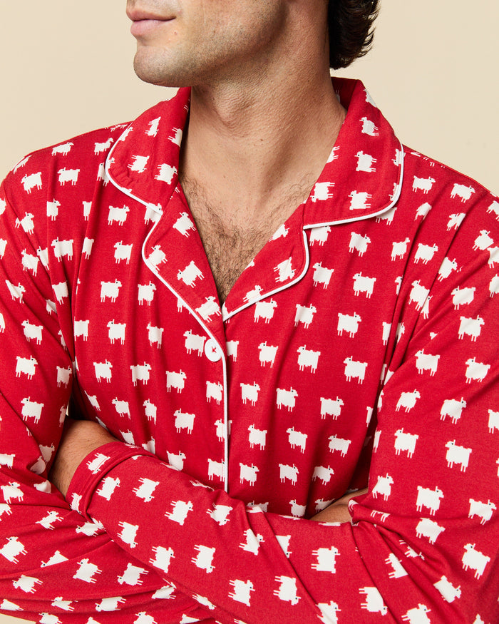 Men's Sheep Pajama Set Diana Red