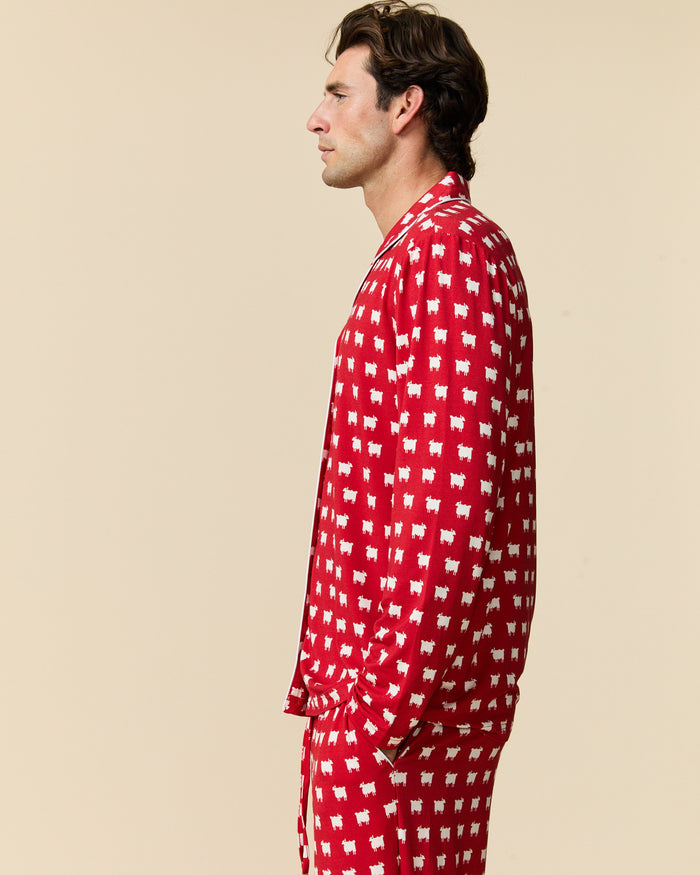 Men's Sheep Pajama Set Diana Red