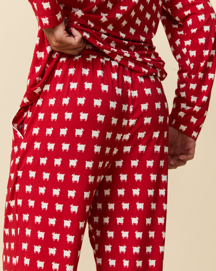Men's Sheep Pajama Set Diana Red