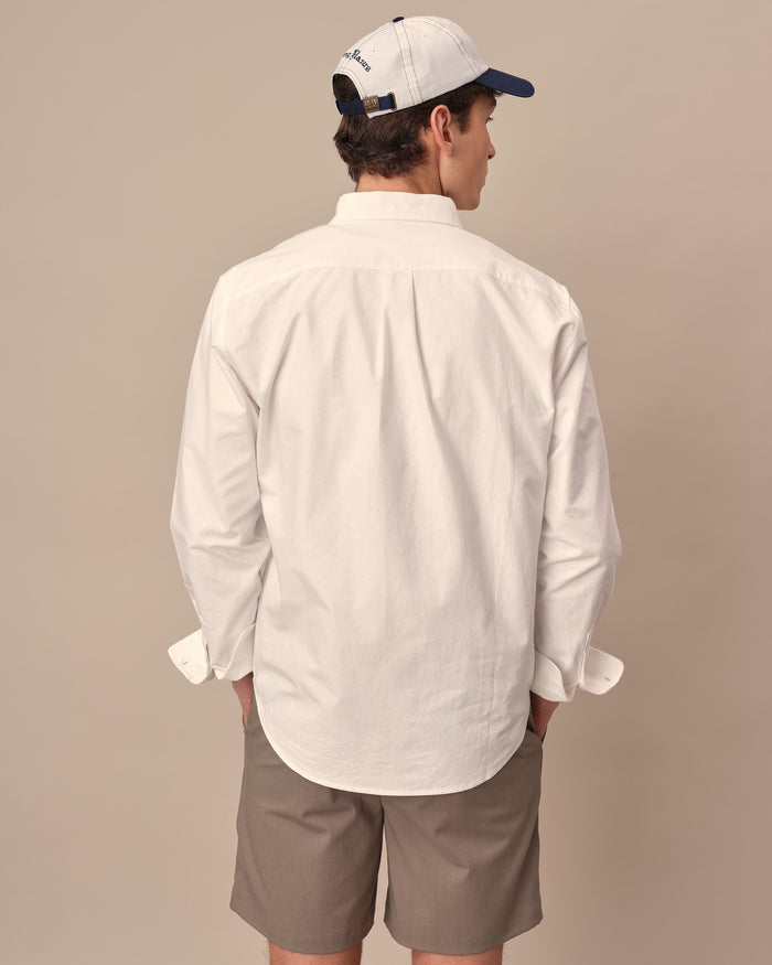 Men's Solid Oxford Shirt White