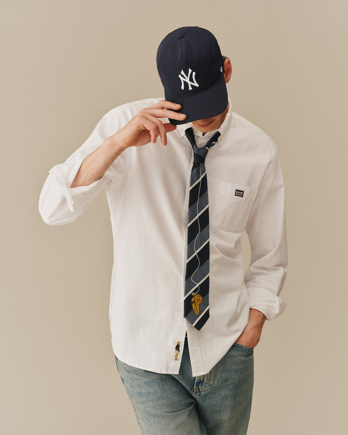 Men’s Stripe Whistle Tie Blue