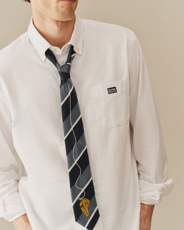 Men’s Stripe Whistle Tie Blue