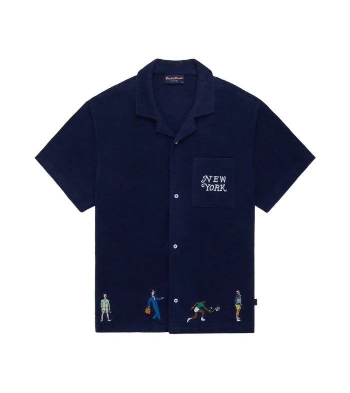 Men's Terry Safari Shirt Evening Blue