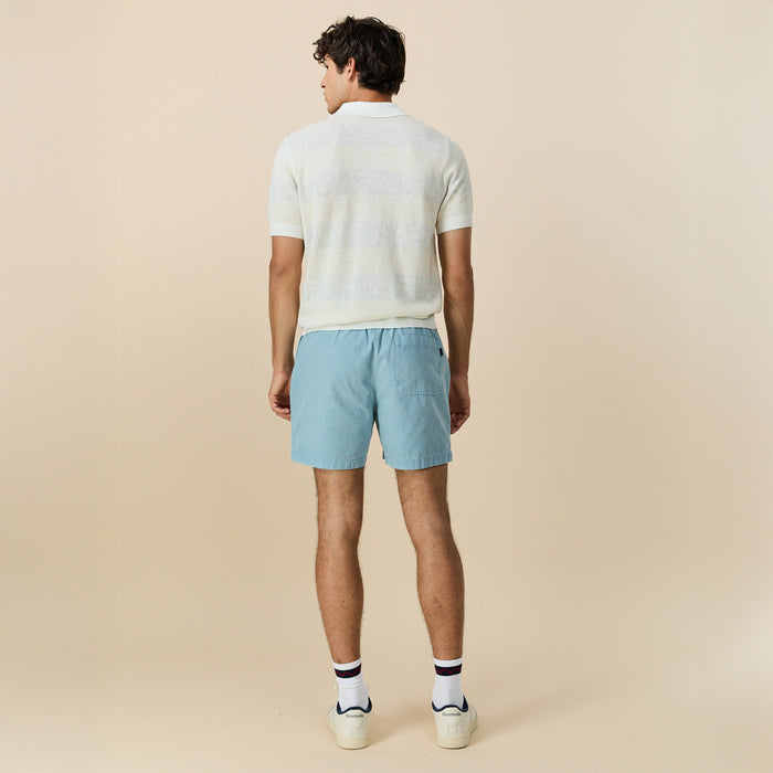 Men's Tonal Striped Polo White
