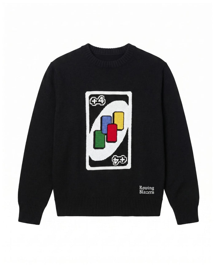 Men's UNO™ Draw Four Cotton Sweater Black