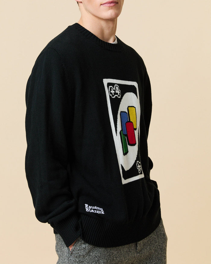 Men's UNO™ Draw Four Cotton Sweater Black
